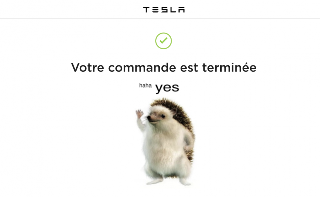 Tesla, écran commande terminée